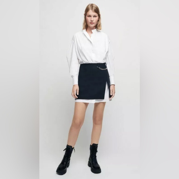Maje Trompe L'oeil Crepe & Poplin Mini Dress 34/ XS/0-2